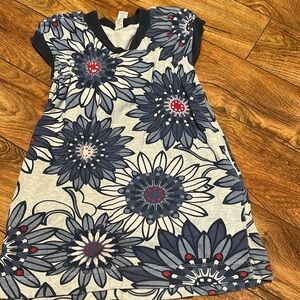 Tea Collection sz 6 like new blue flower dress